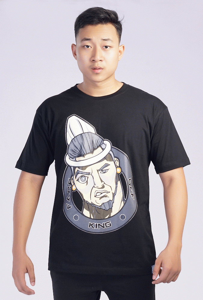 King  Design Printed T-shirt (Black)